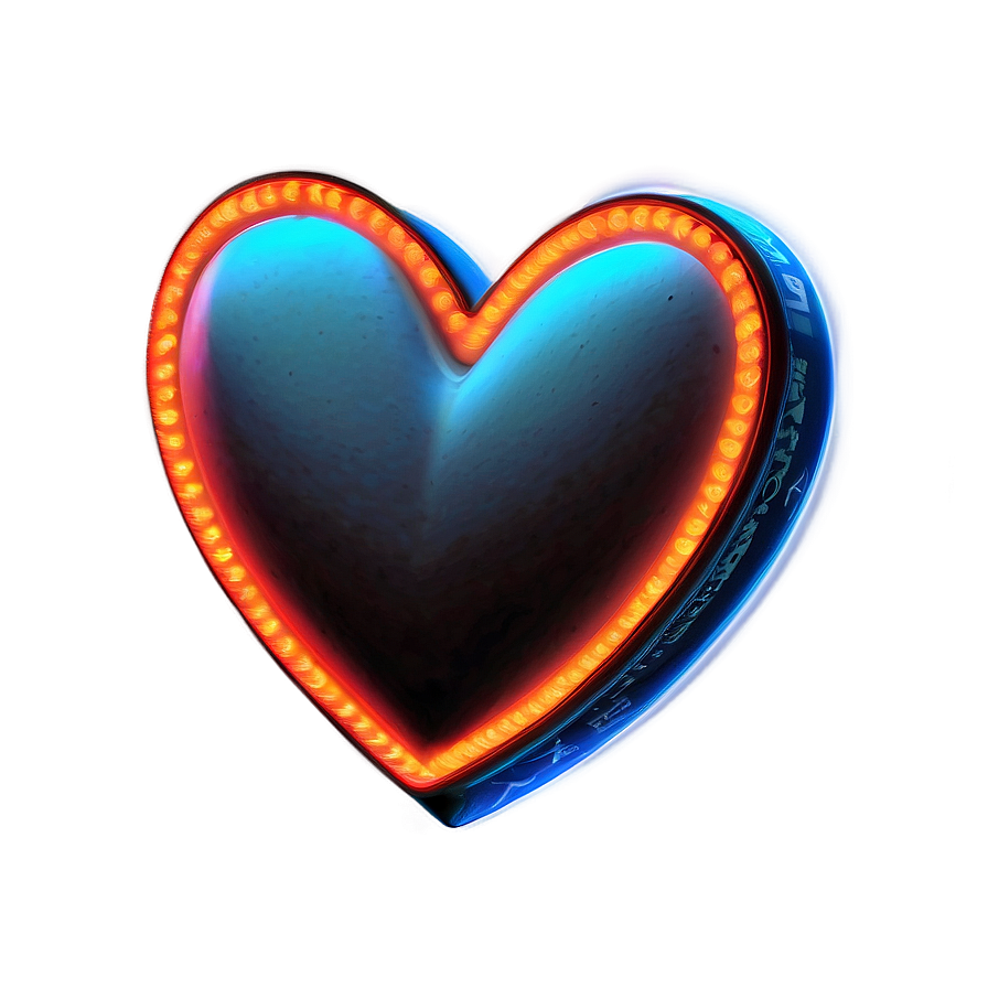 Neon Heart Light Png 59