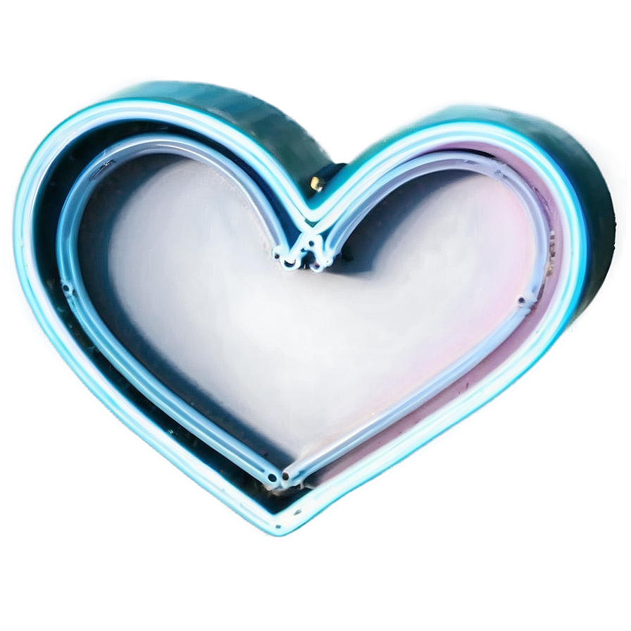 Neon Heart Light Sign Png 29