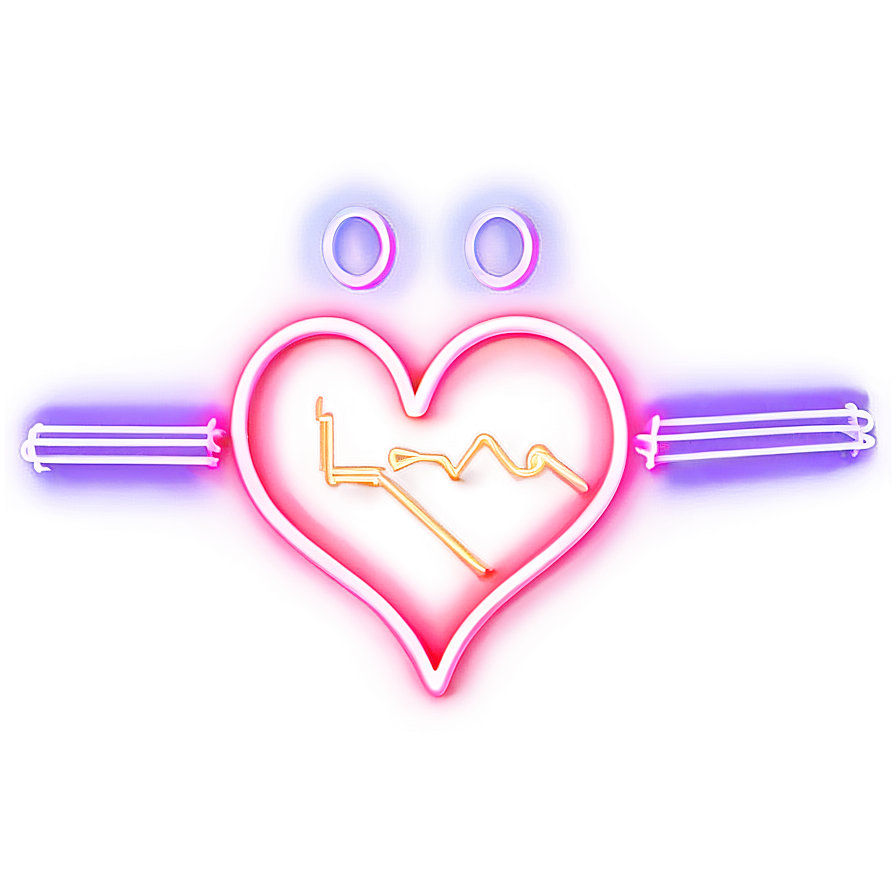 Neon Heart Outline Png 94