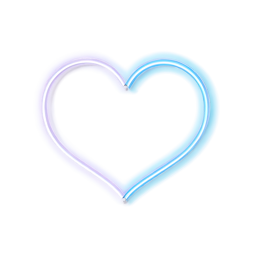 Neon Heart Outline Png Hkt38