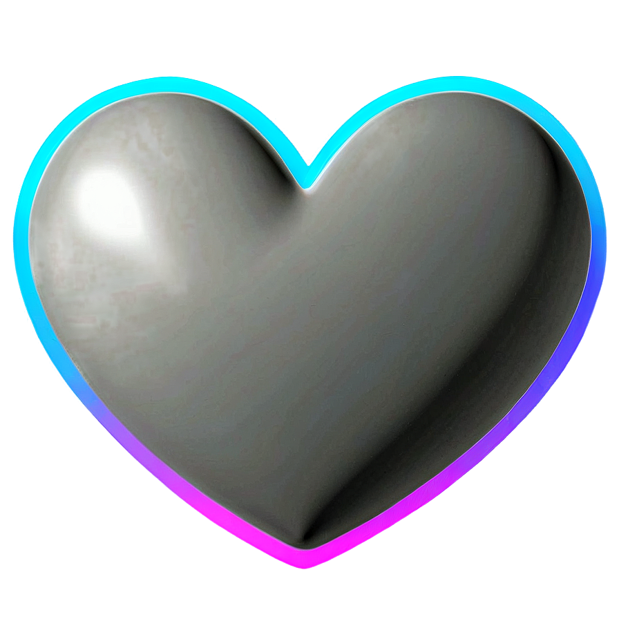 Neon Heart Outline Png Qix8