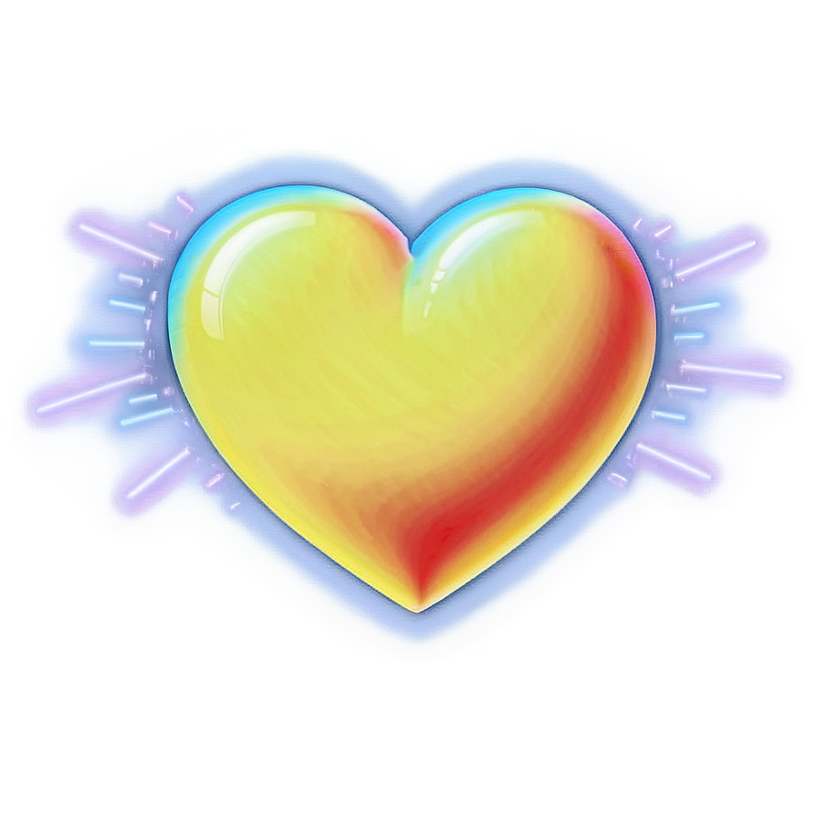 Neon Heart Shape Png 06122024