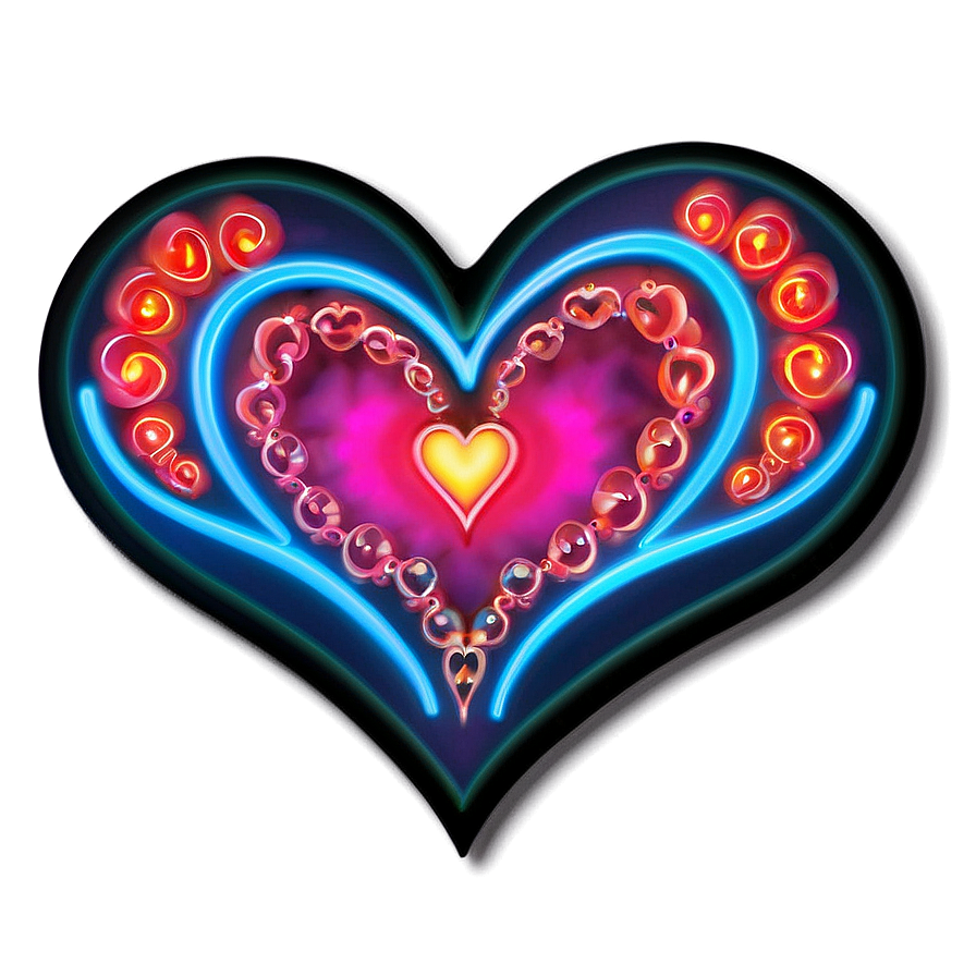 Neon Heart Tattoo Png 06122024