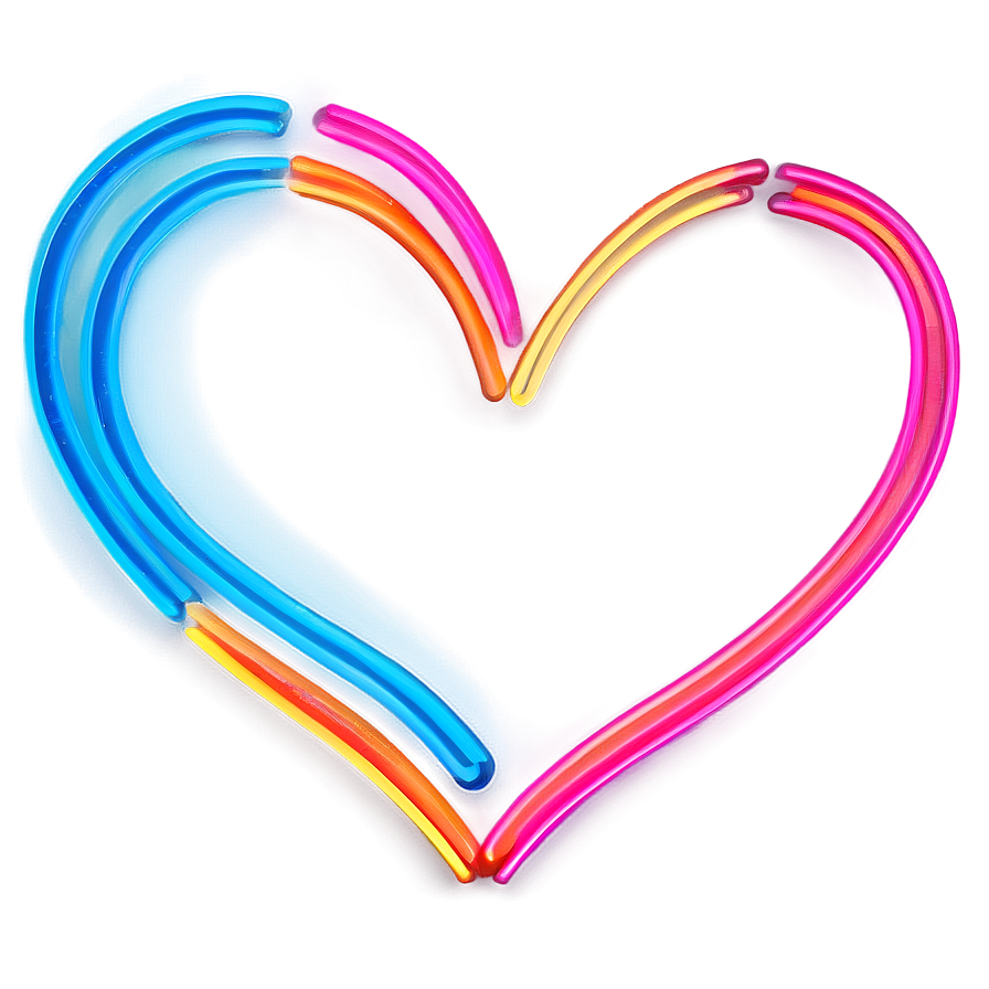 Neon Heart Vector Png 74