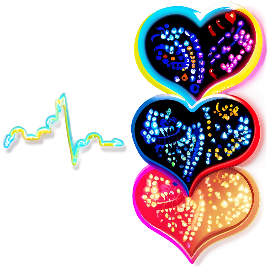 Neon Heart Vector Png Ypu