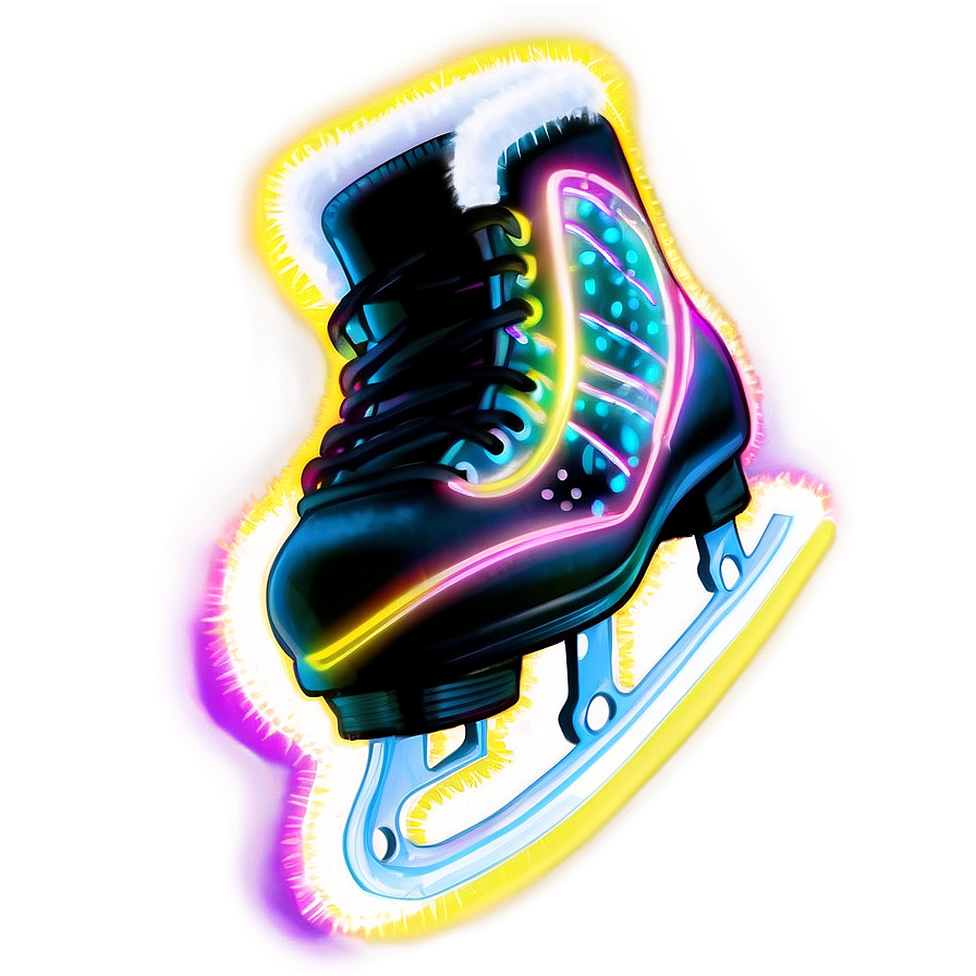 Neon Ice Skates Png 06122024