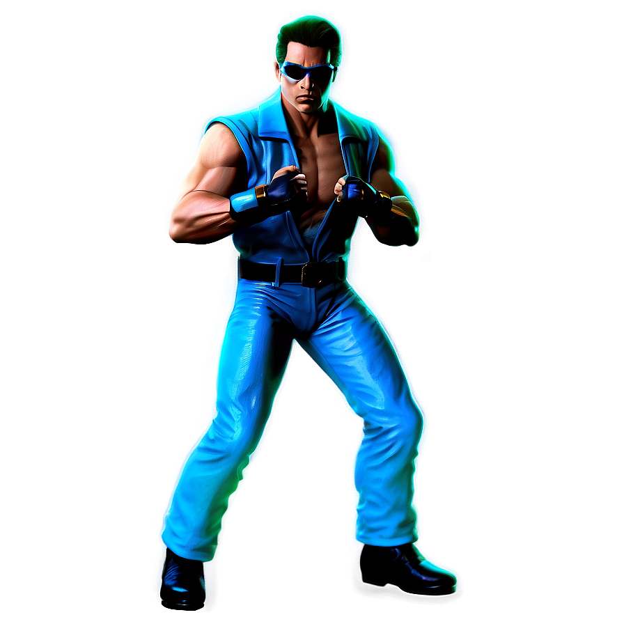 Neon Johnny Cage Artwork Png 41