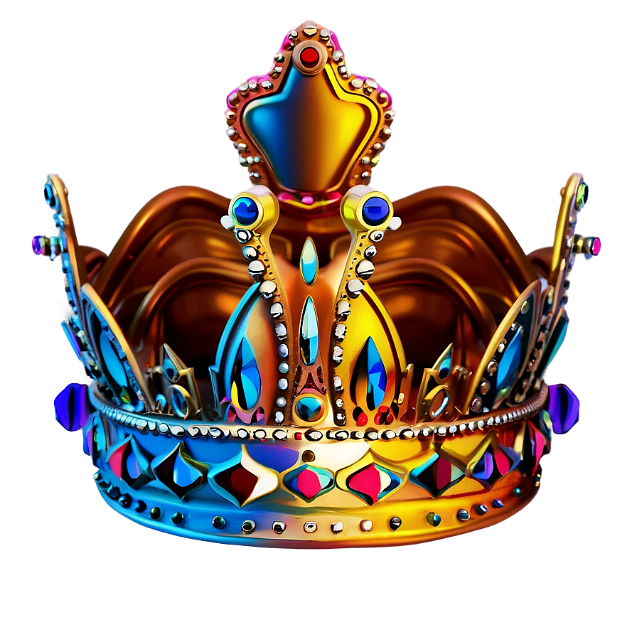 Neon King Crown Png Pbh