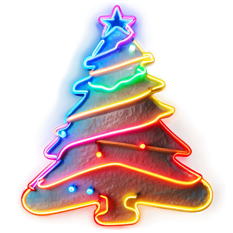 Neon Light Arbol De Navidad Png Fpk94