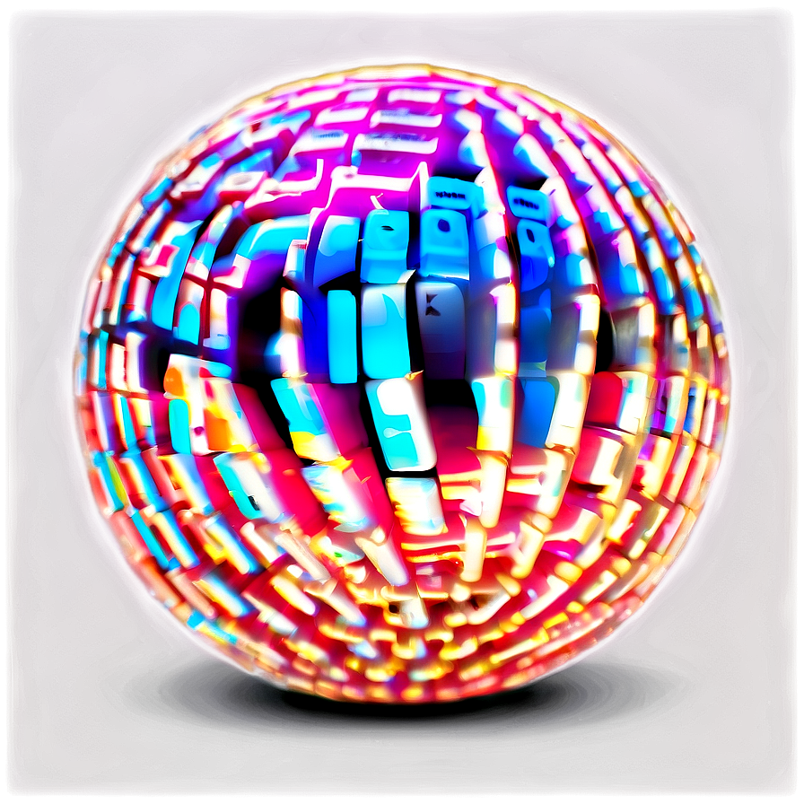 Neon Light Ball Png 05242024