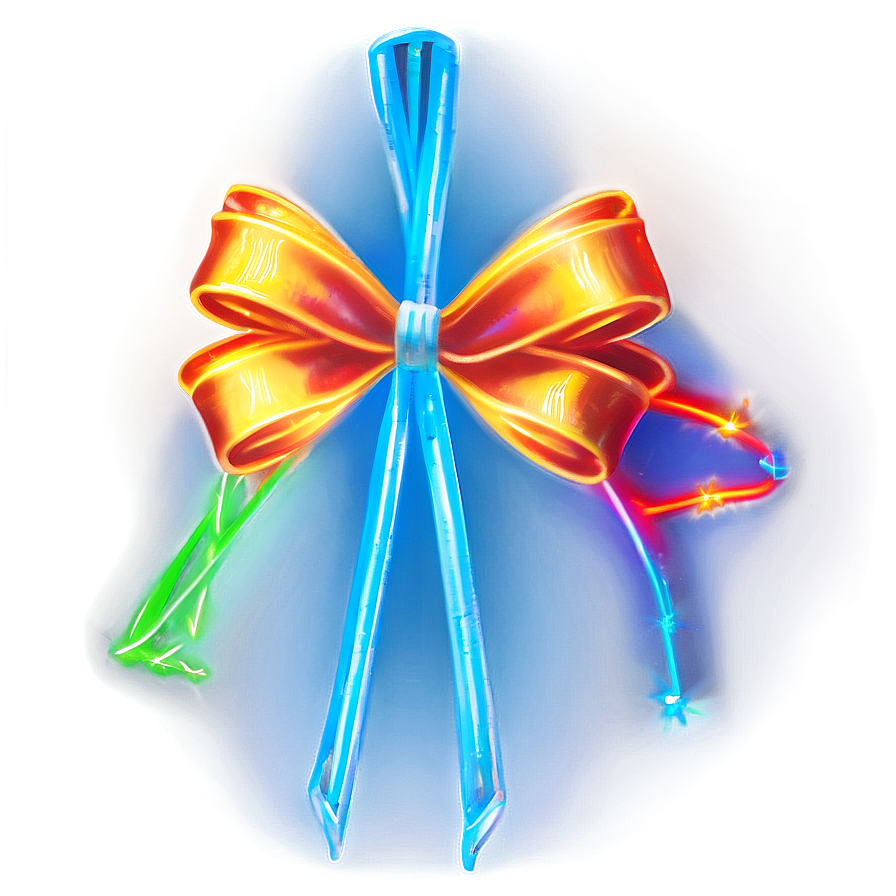 Neon Light Bow Png 05042024