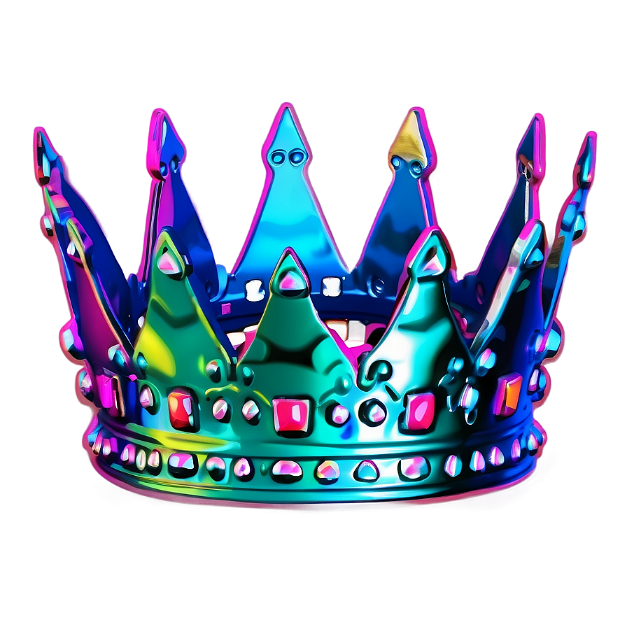 Neon Light Crown Art Png Dpp4