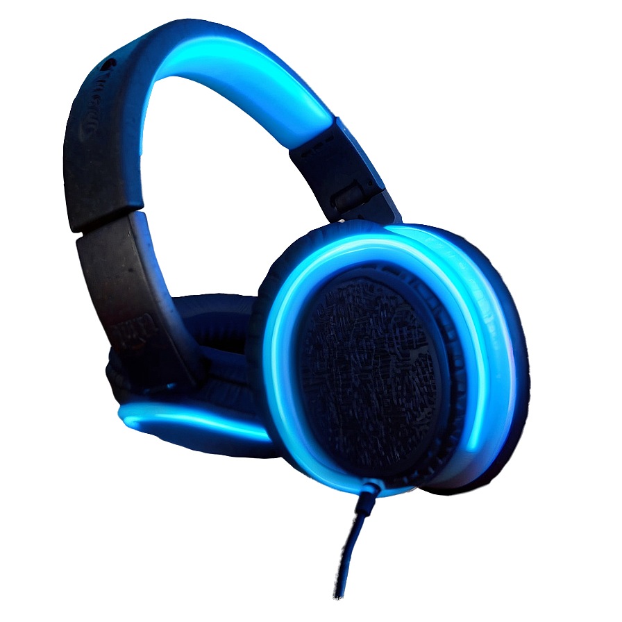 Neon Light Headphones Png 05042024