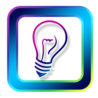 Neon Lightbulb Icon