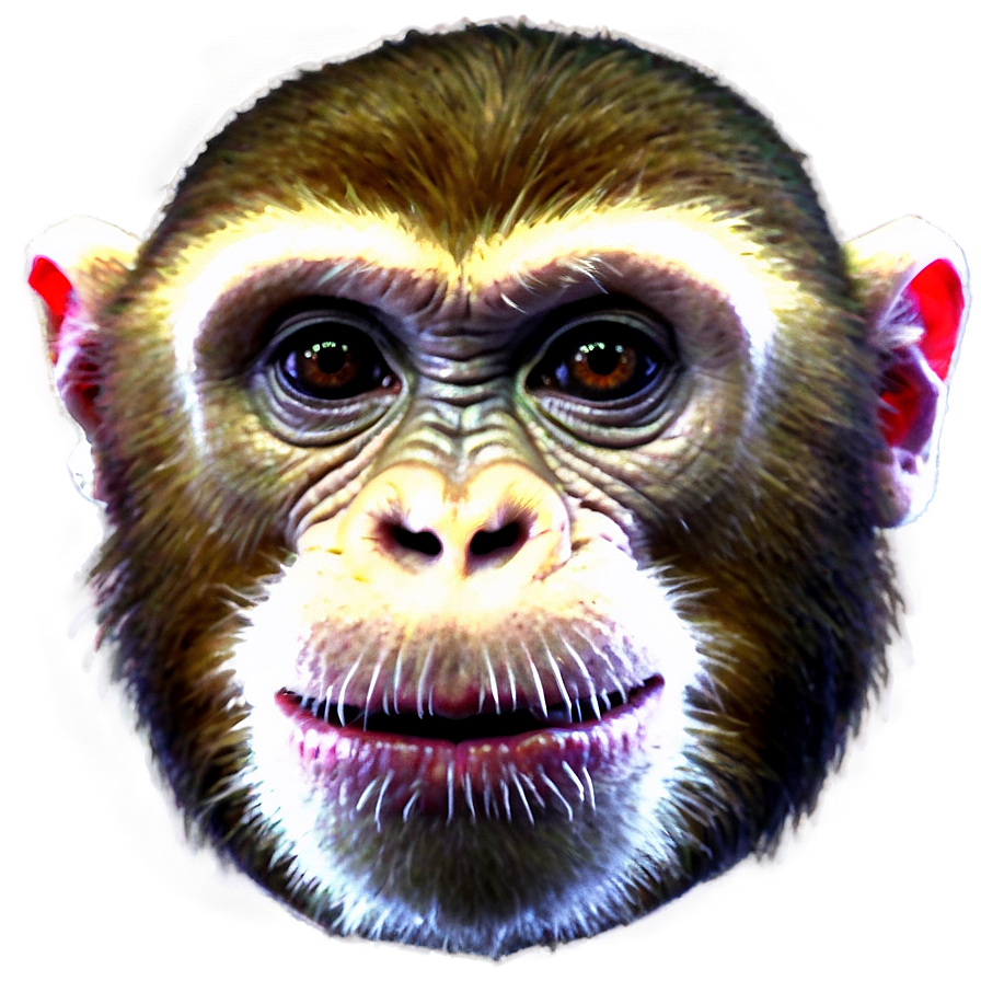 Neon Monkey Face Sign Png Tao39