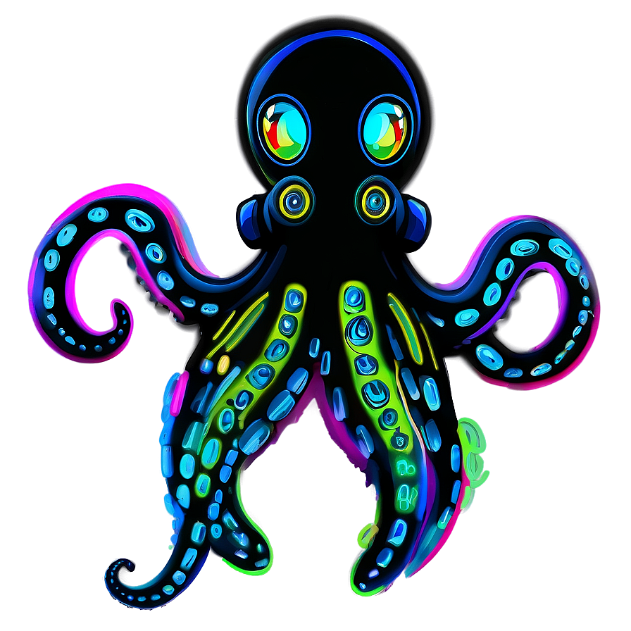 Neon Octopus Png 69