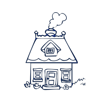 Neon Outline Cosy House