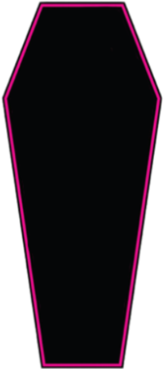 Neon Outlined Coffin Graphic