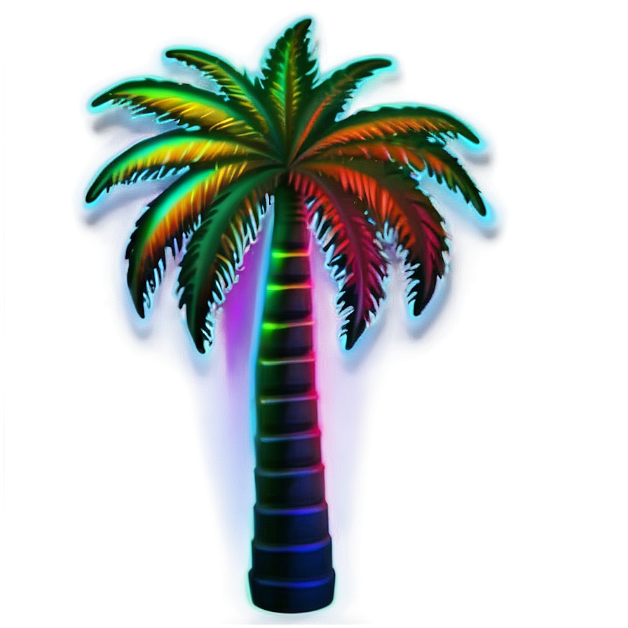 Neon Palm Tree Emoji Png 06272024