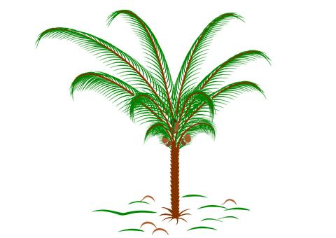 Neon Palm Tree Illustration