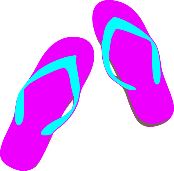 Neon Pink Flip Flops