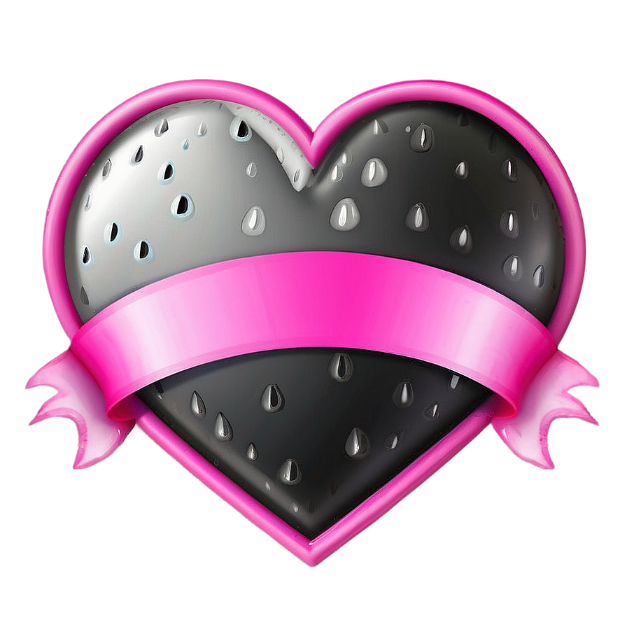 Neon Pink Heart Emoji Png 06262024