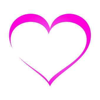 Neon Pink Heart Outline