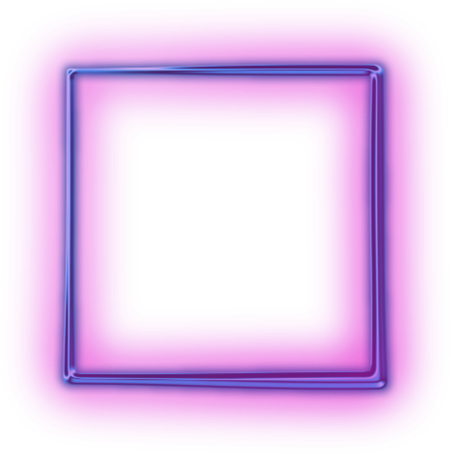 Neon Pink Square Frame