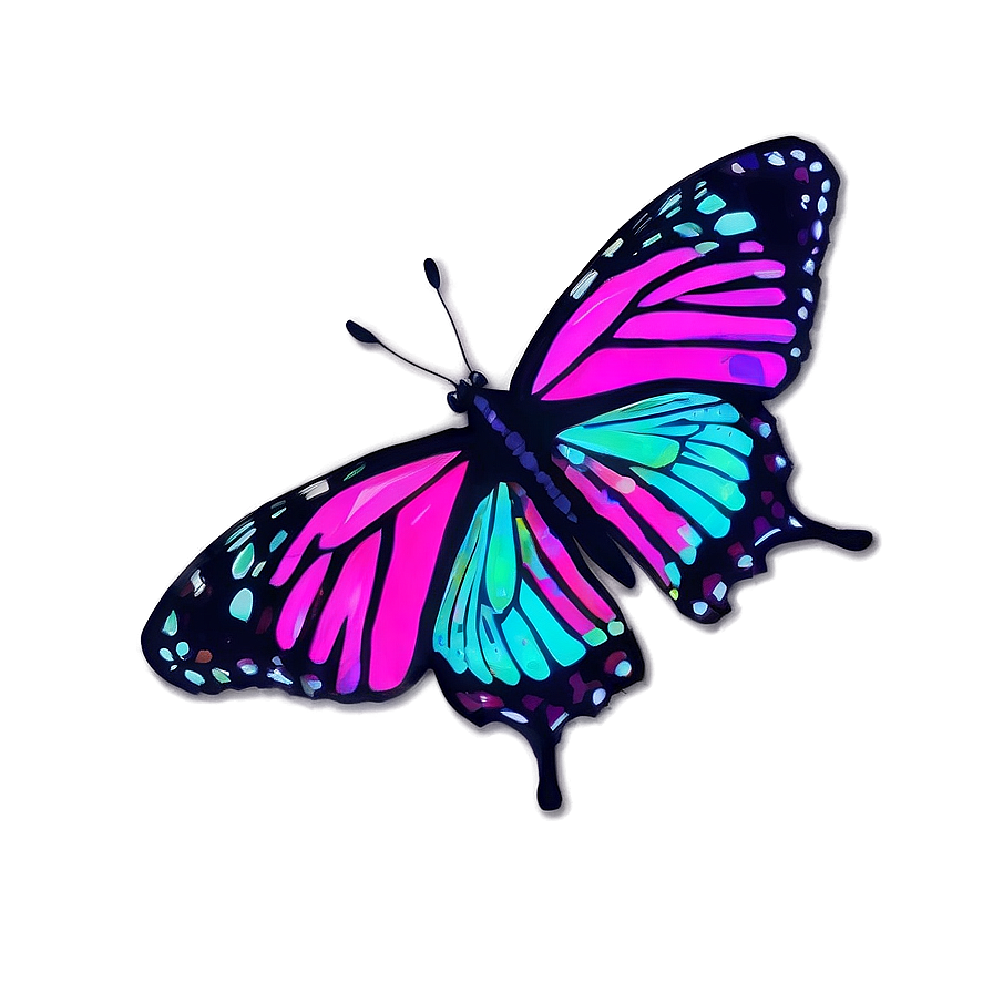 Neon Purple Butterfly Png 54