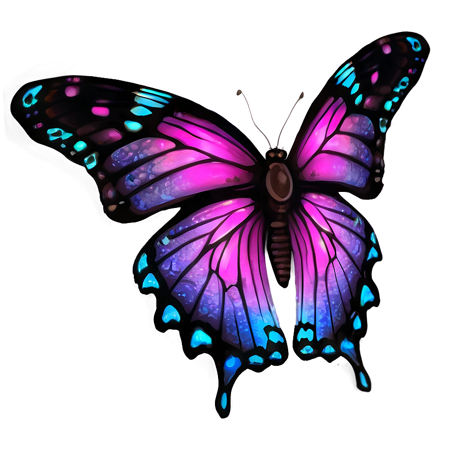 Neon Purple Butterfly Png 63