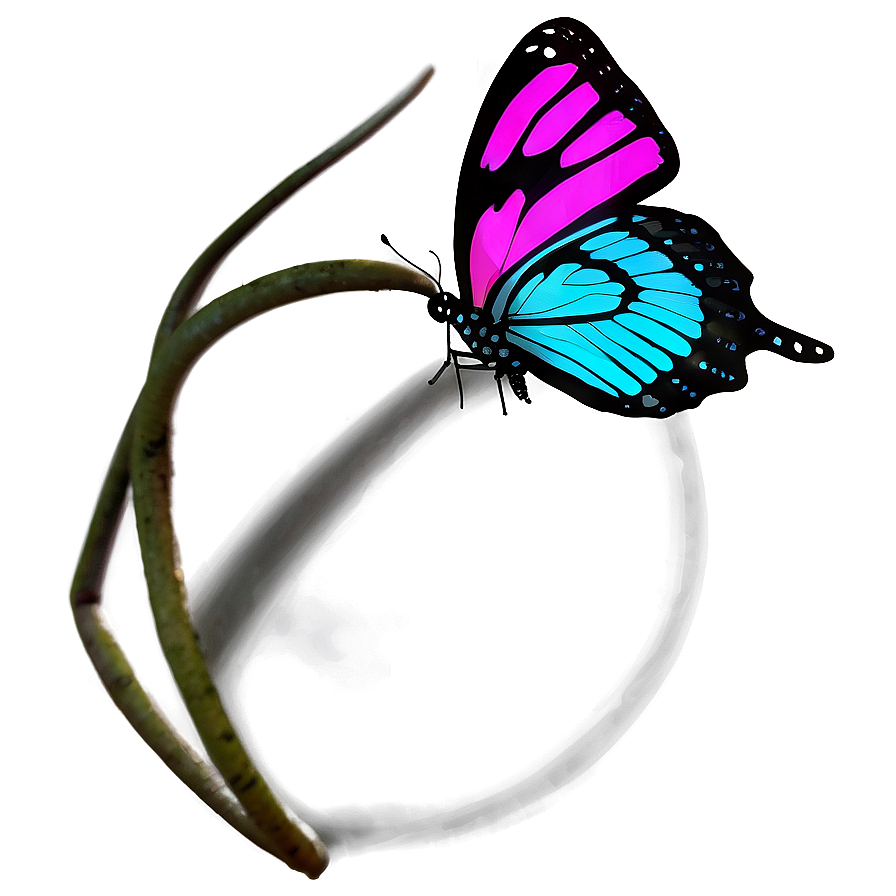 Neon Purple Butterfly Png Xef