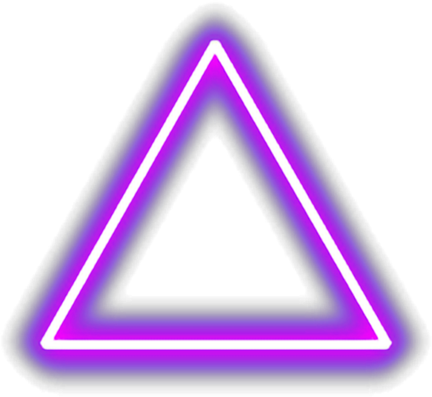Neon Purple Triangle Outline