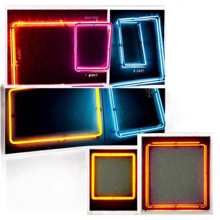 Neon Rectangle Frame Png Jhh38