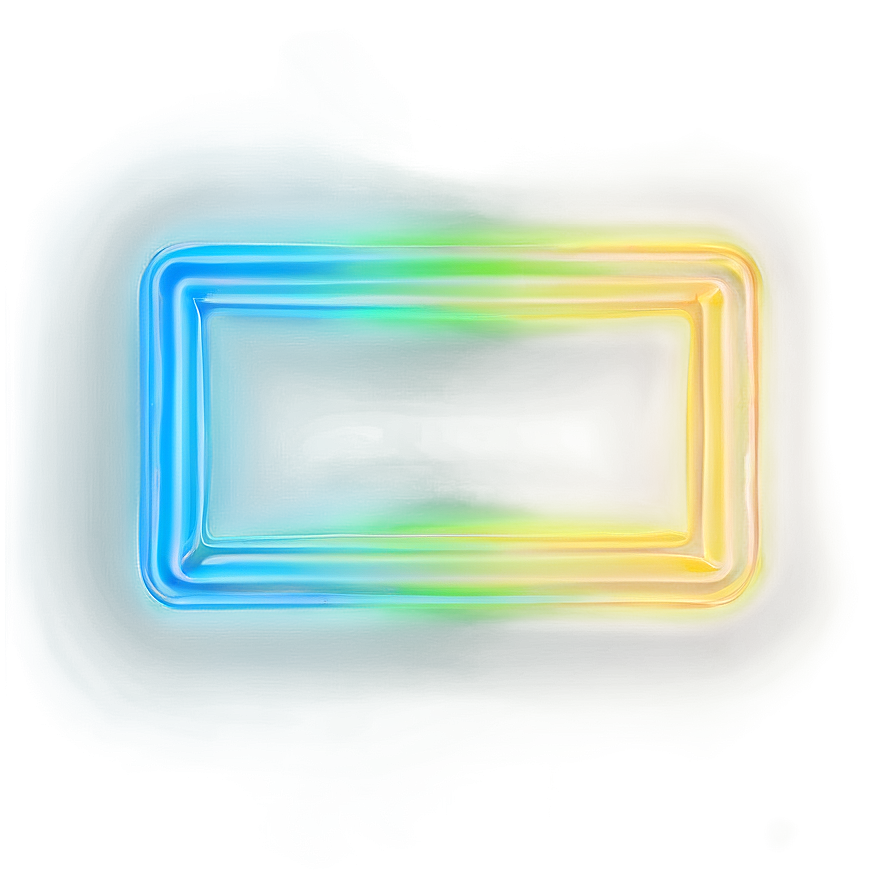 Neon Rectangle Outline Png Utw44