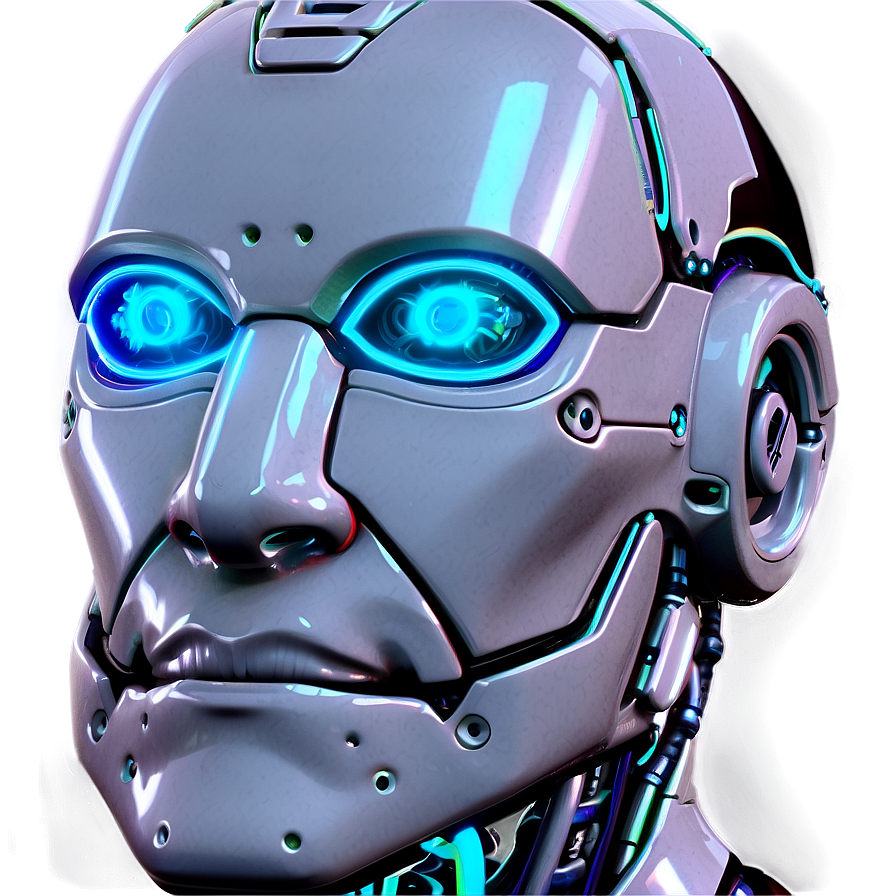 Neon Robot Head Png 18