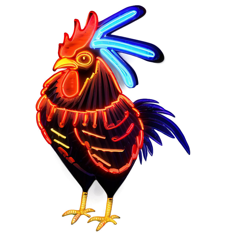 Neon Rooster Sign Png 62