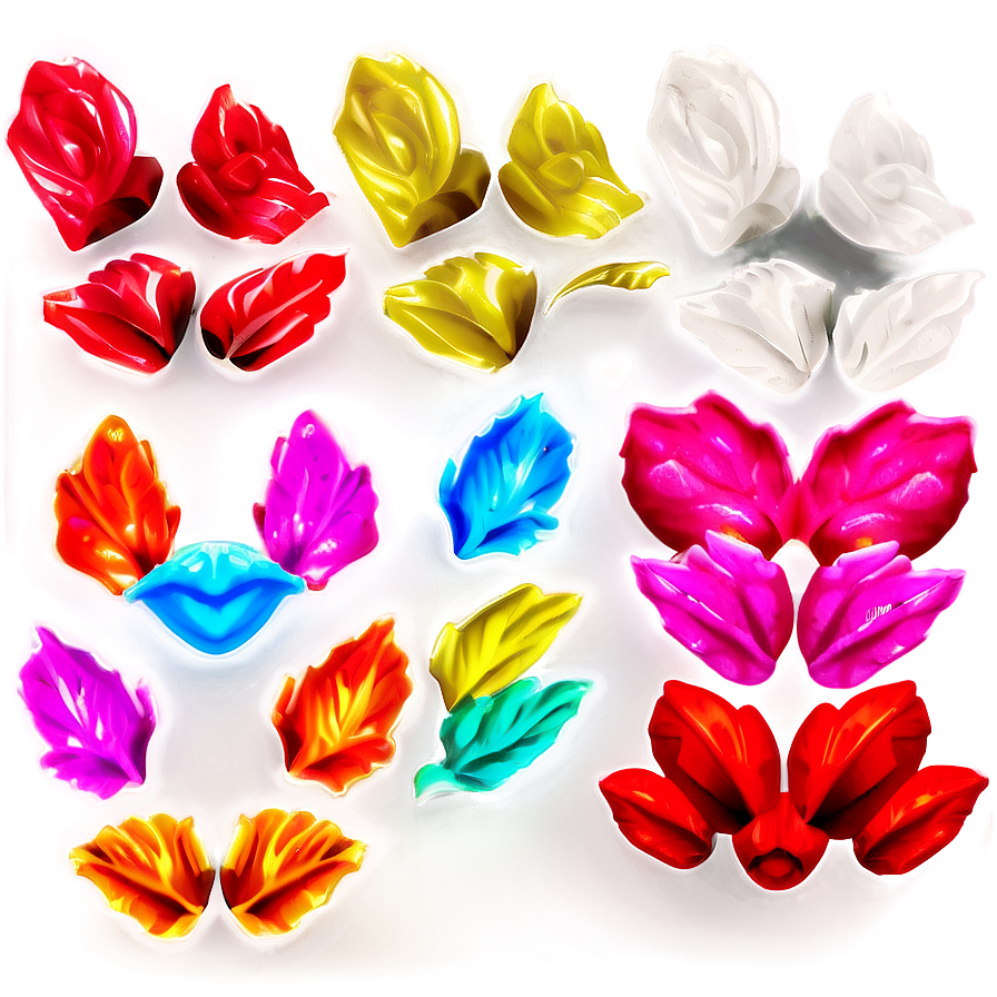 Neon Rose Petals Png Vdv