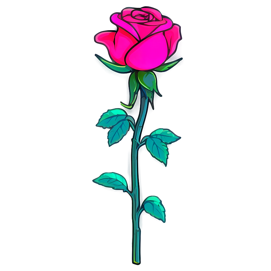 Neon Rose Png Fnc87