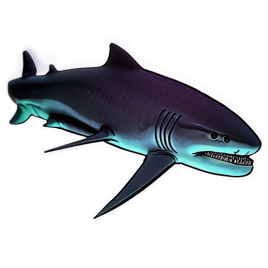 Neon Shark Art Png Knd64