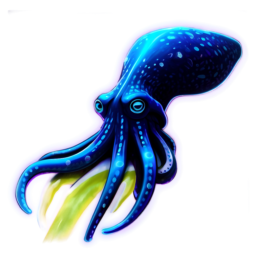 Neon Squid Image Png 18