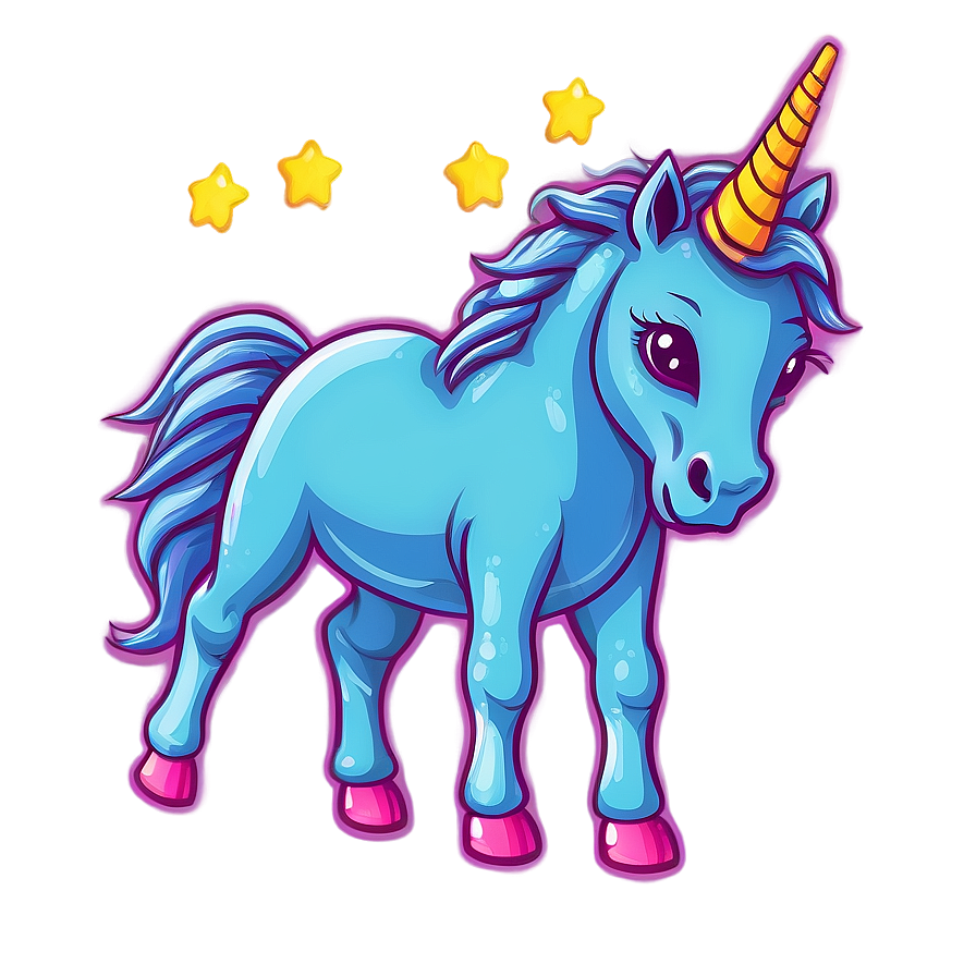 Neon Unicorn Clipart Png 06262024