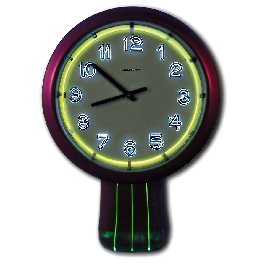 Neon Wall Clock Png Wyd34