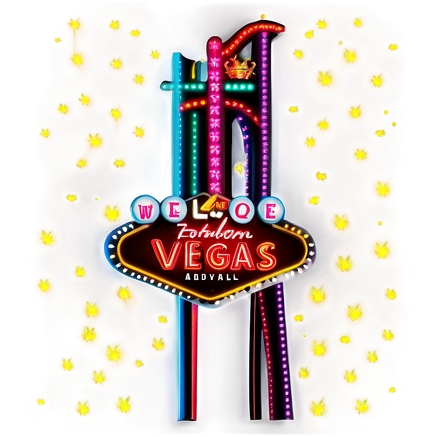 Neon Welcome Vegas Sign