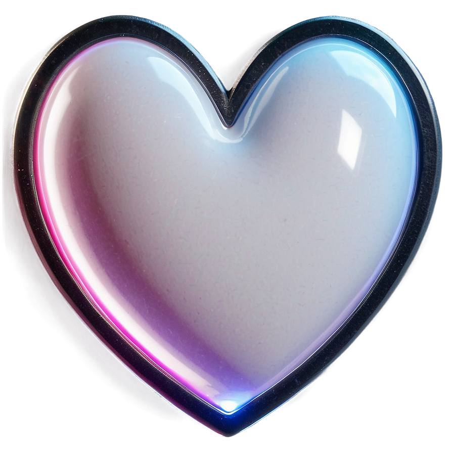 Neon White Heart Png Kcv14