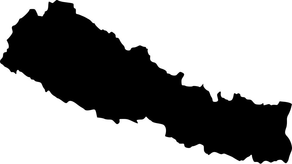 Nepal Outline Map Silhouette