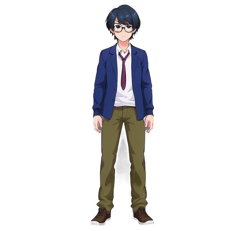 Nerd Anime Character Png Dhe