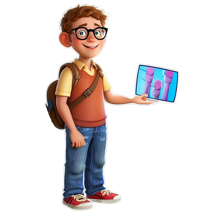 Nerd Character Cartoon Png 69