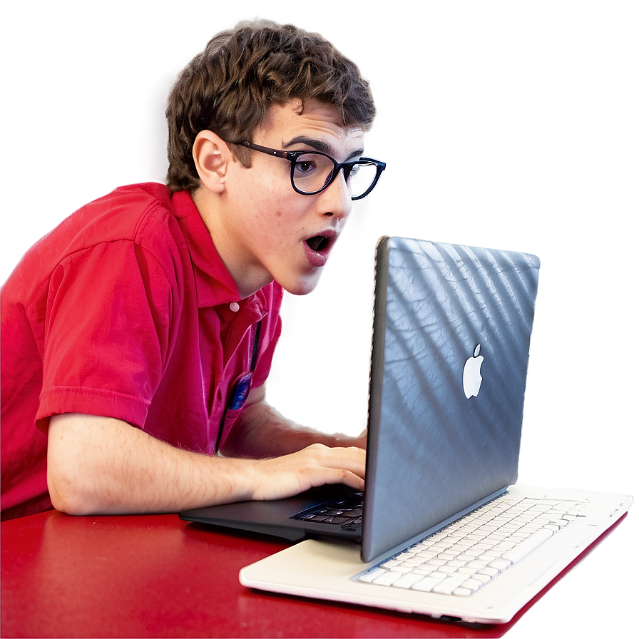 Nerd With Laptop Png Wbp