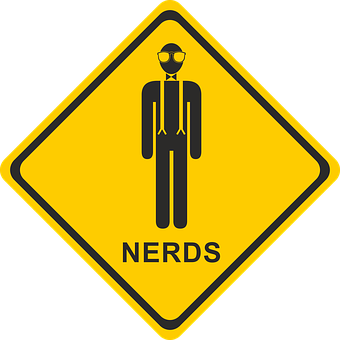 Nerds Caution Sign Graphic