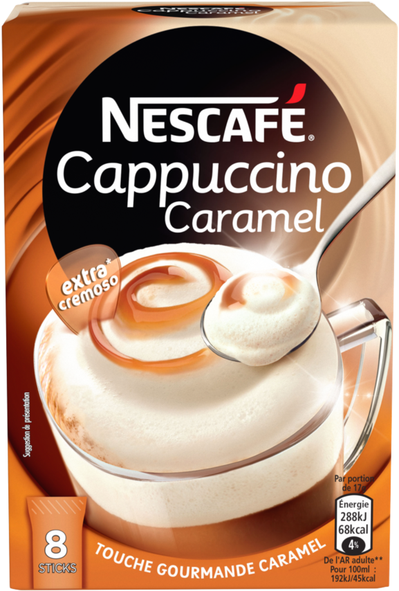 Nescafe Cappuccino Caramel Packaging